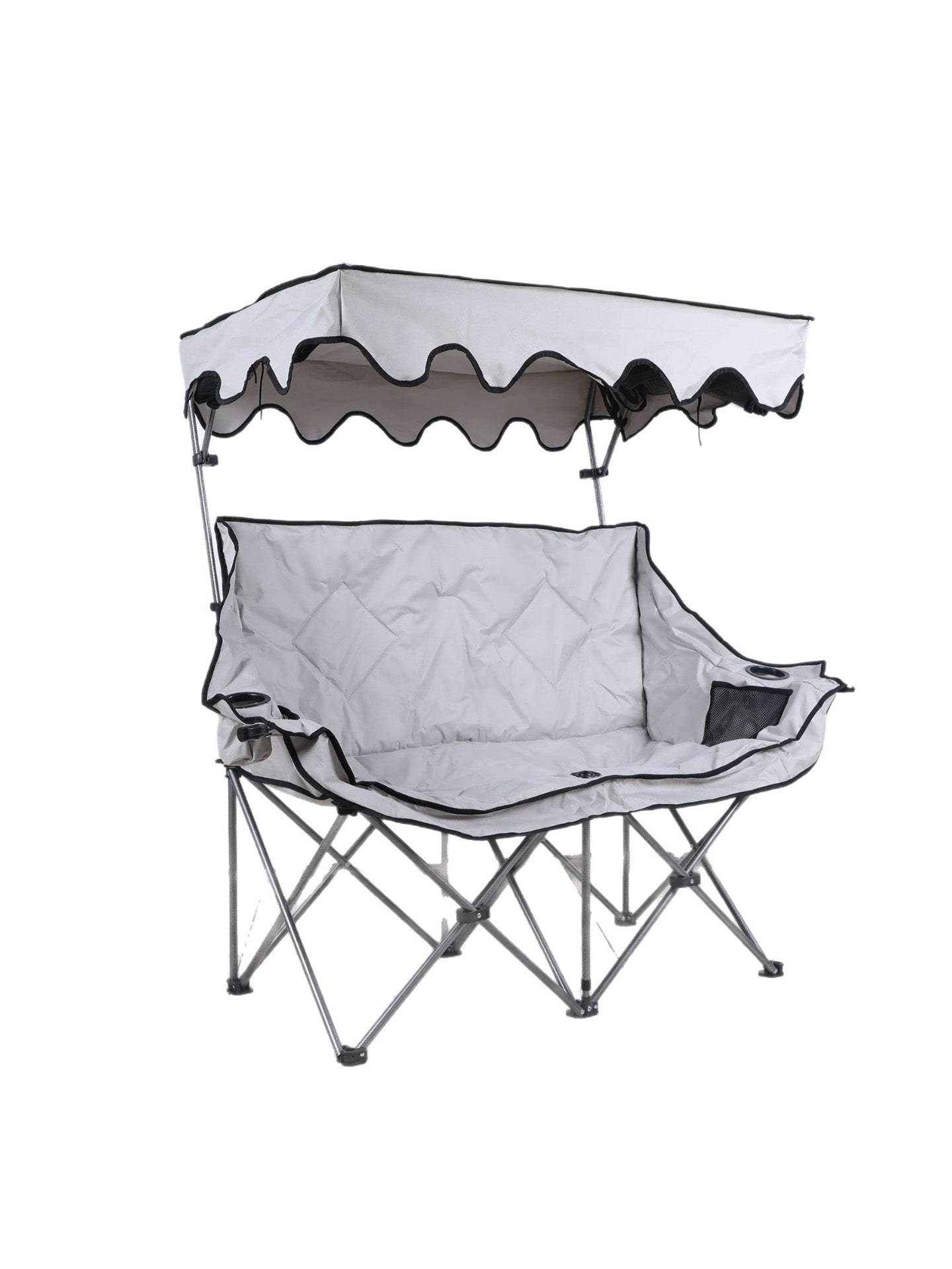 Double Camping Chair with Detachable Canopy