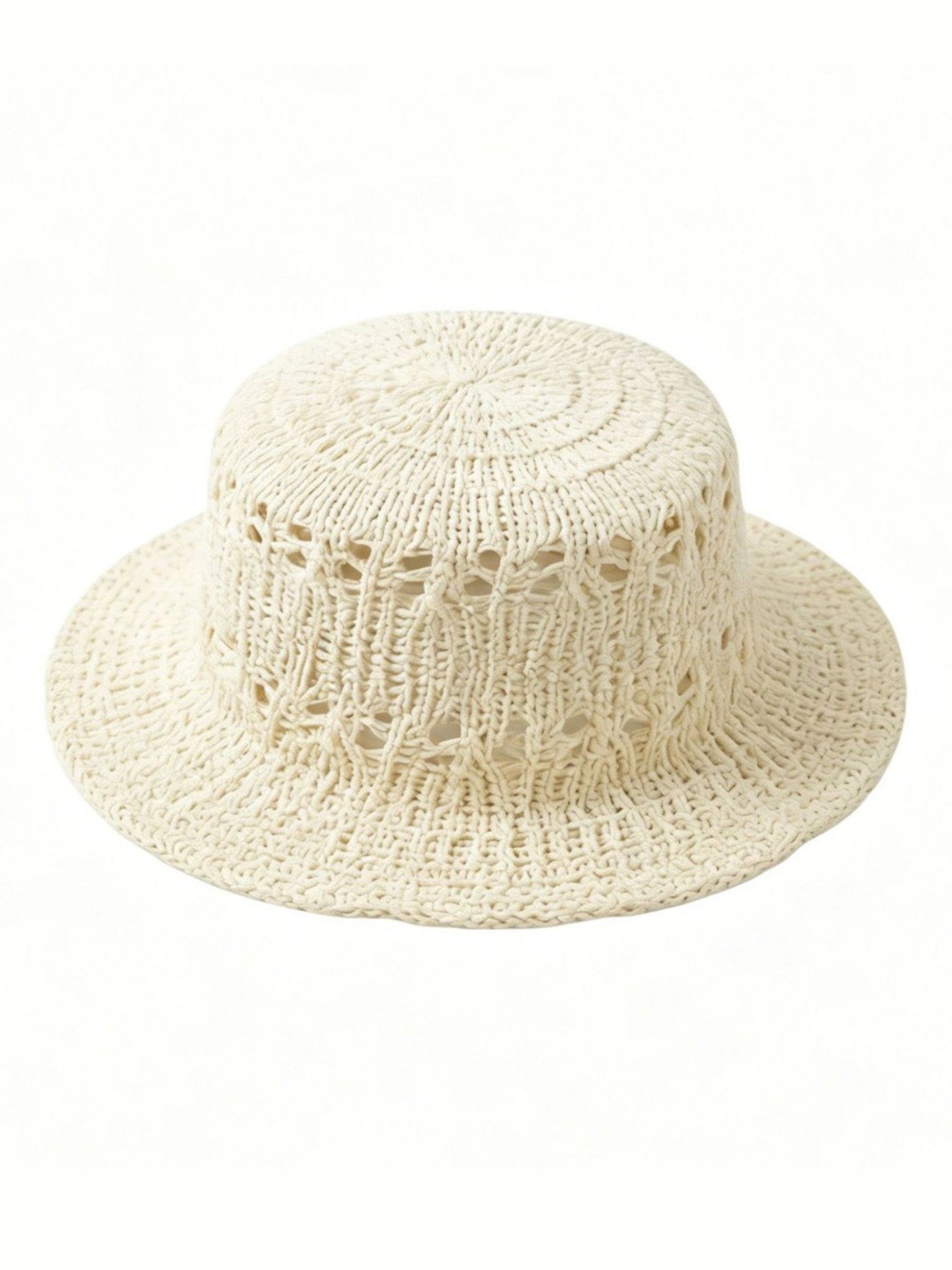 Women's Crochet Hollow Out Boater Hat