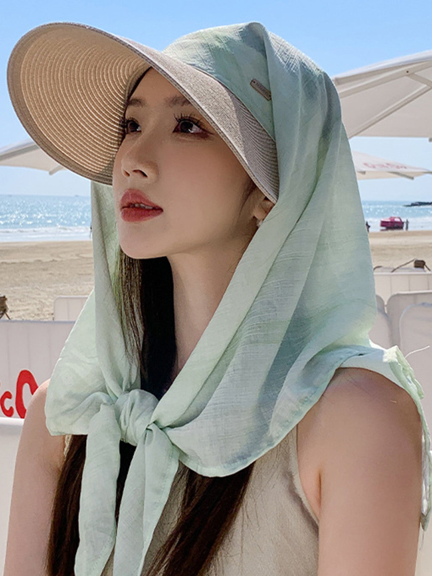 UPF 50+ Face Shield Hat with Neck Flap