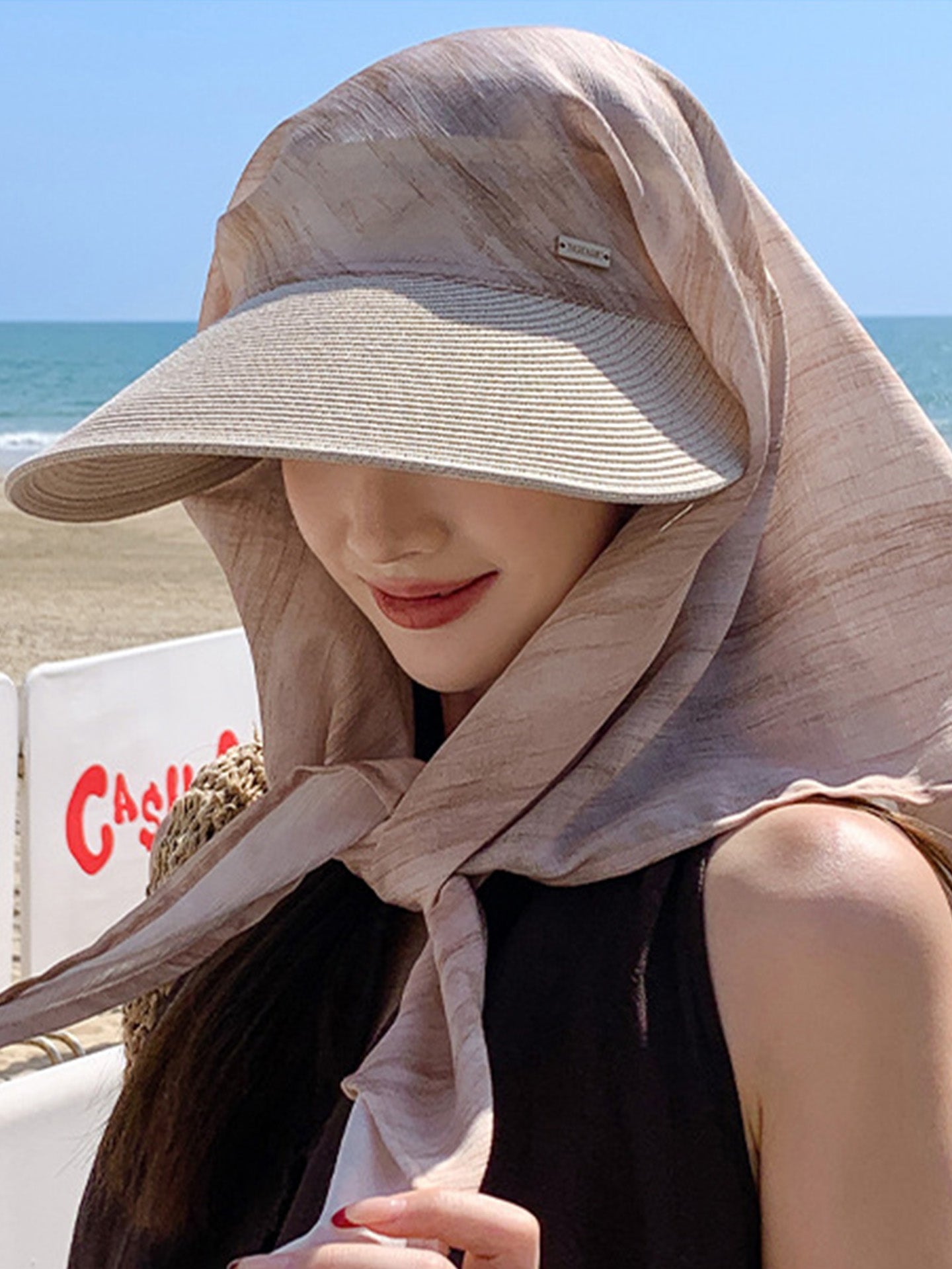 UPF 50+ Face Shield Hat with Neck Flap