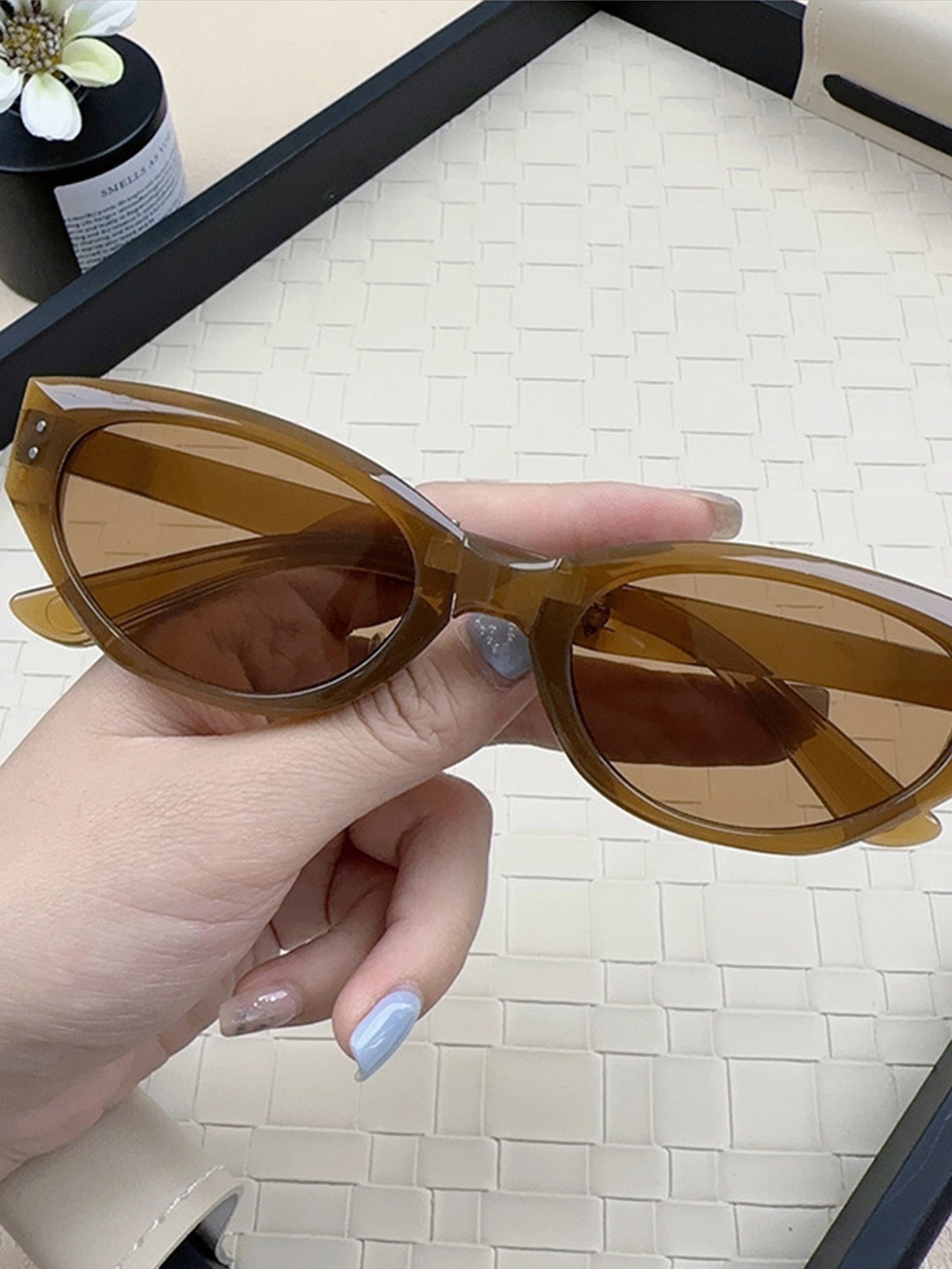 Vintage Foldable Cat Eye Sunglasses for Women & Girls