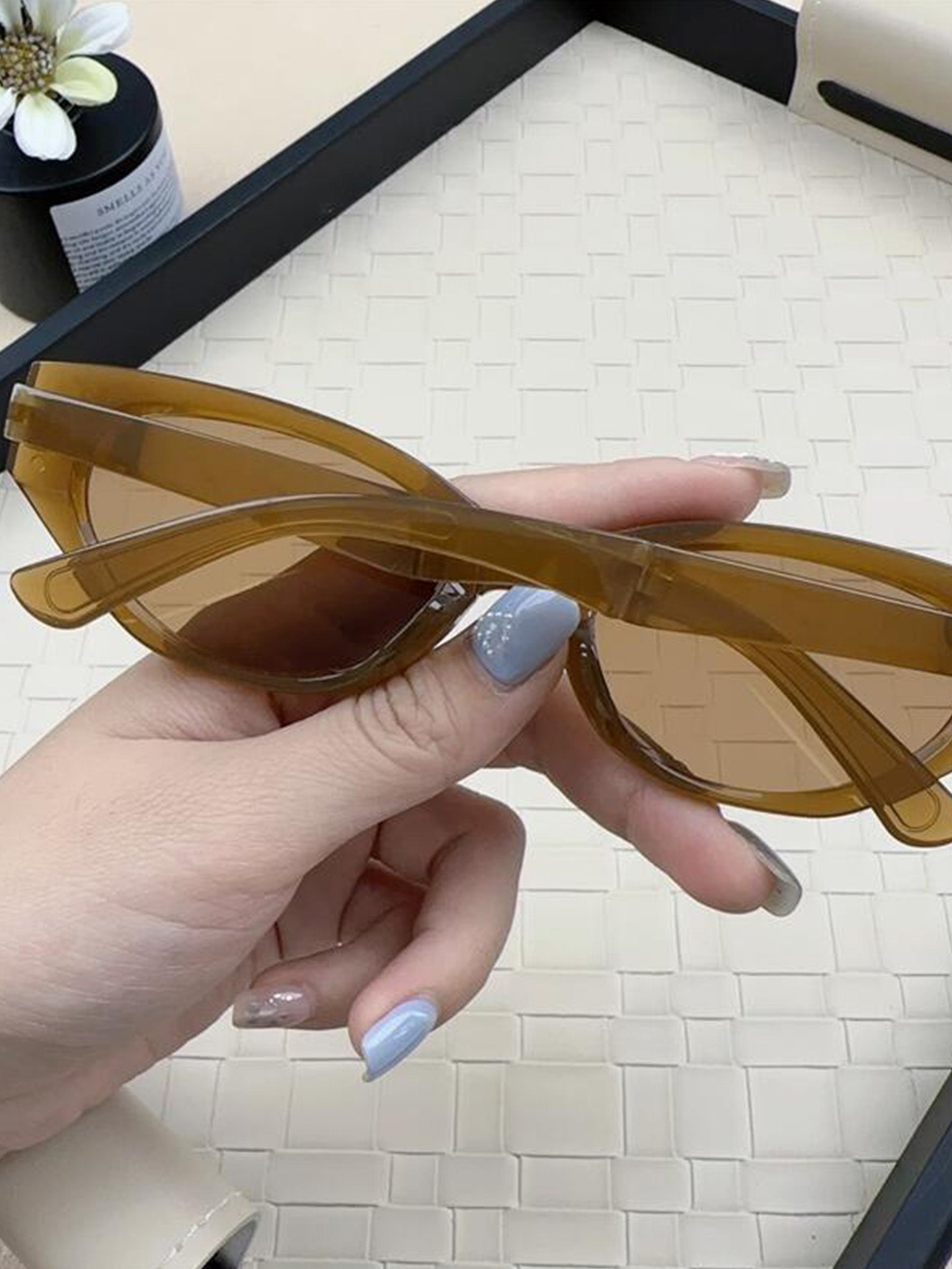 Vintage Foldable Cat Eye Sunglasses for Women & Girls