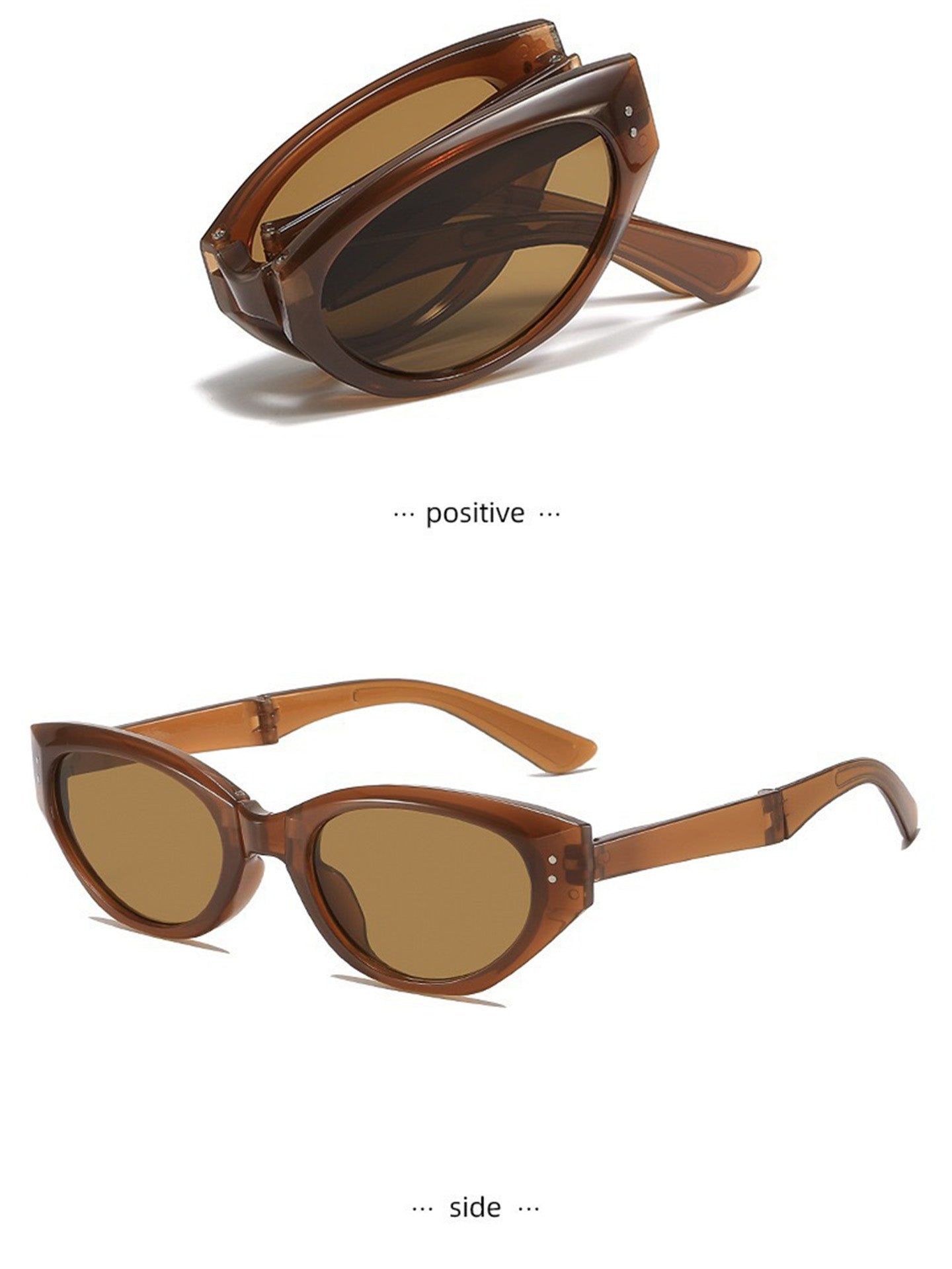 Vintage Foldable Cat Eye Sunglasses for Women & Girls