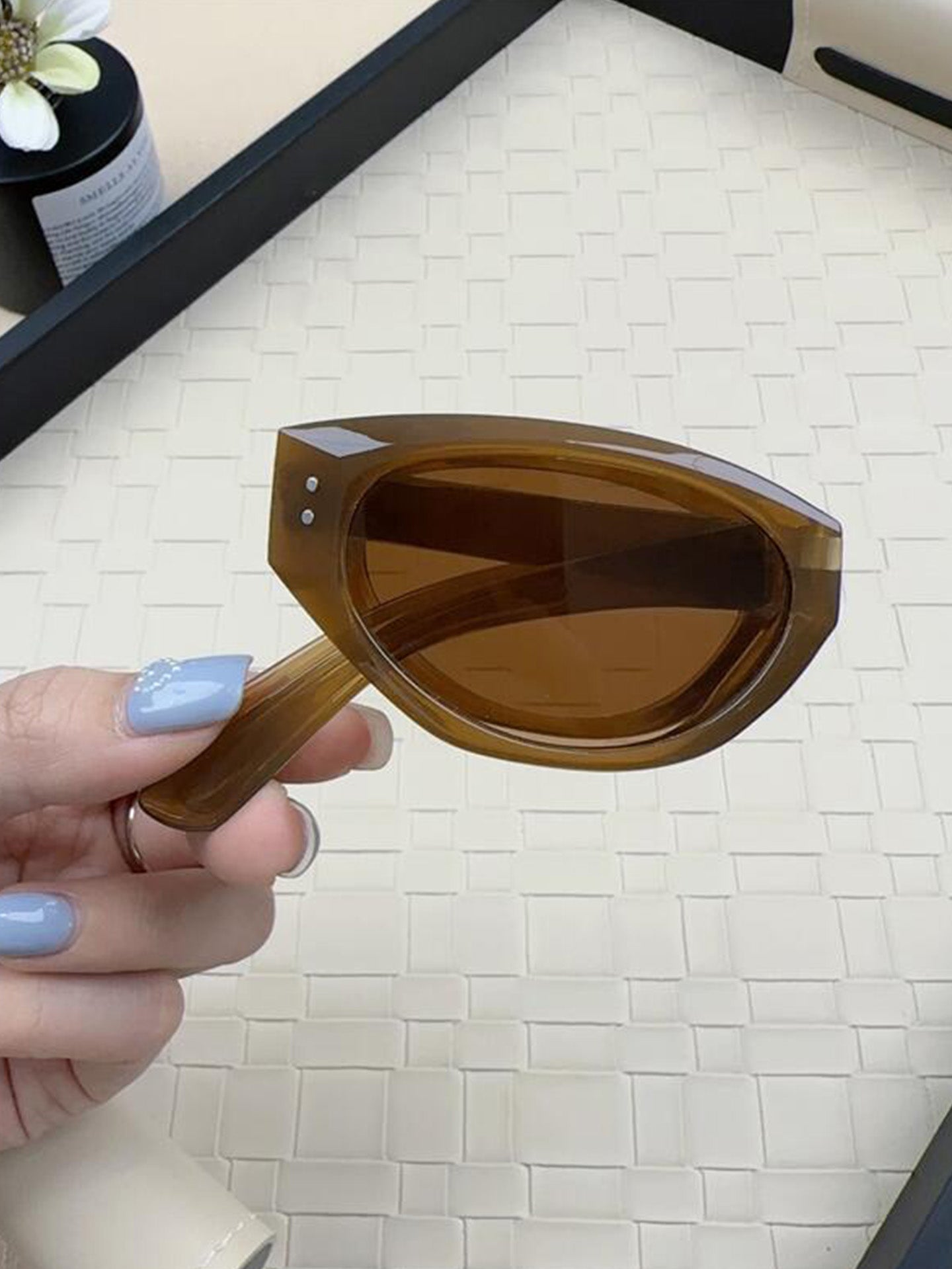 Vintage Foldable Cat Eye Sunglasses for Women & Girls