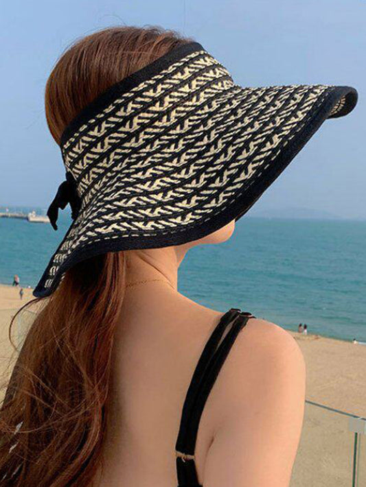 Women's Wide Brim Empty Top Sun Visor Hat