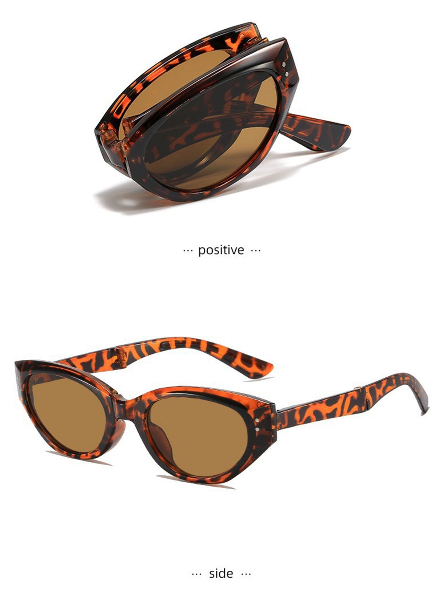 Vintage Foldable Cat Eye Sunglasses for Women & Girls