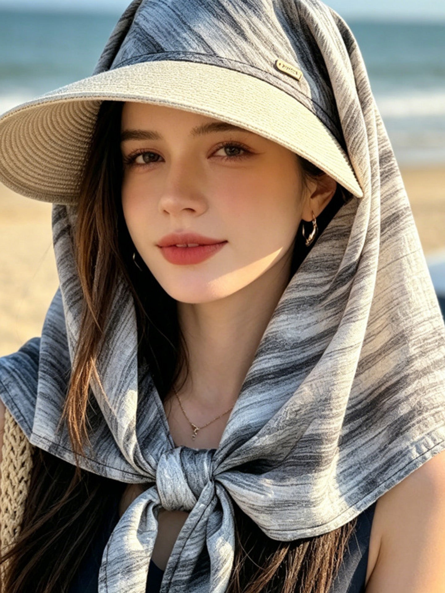 UPF 50+ Face Shield Hat with Neck Flap