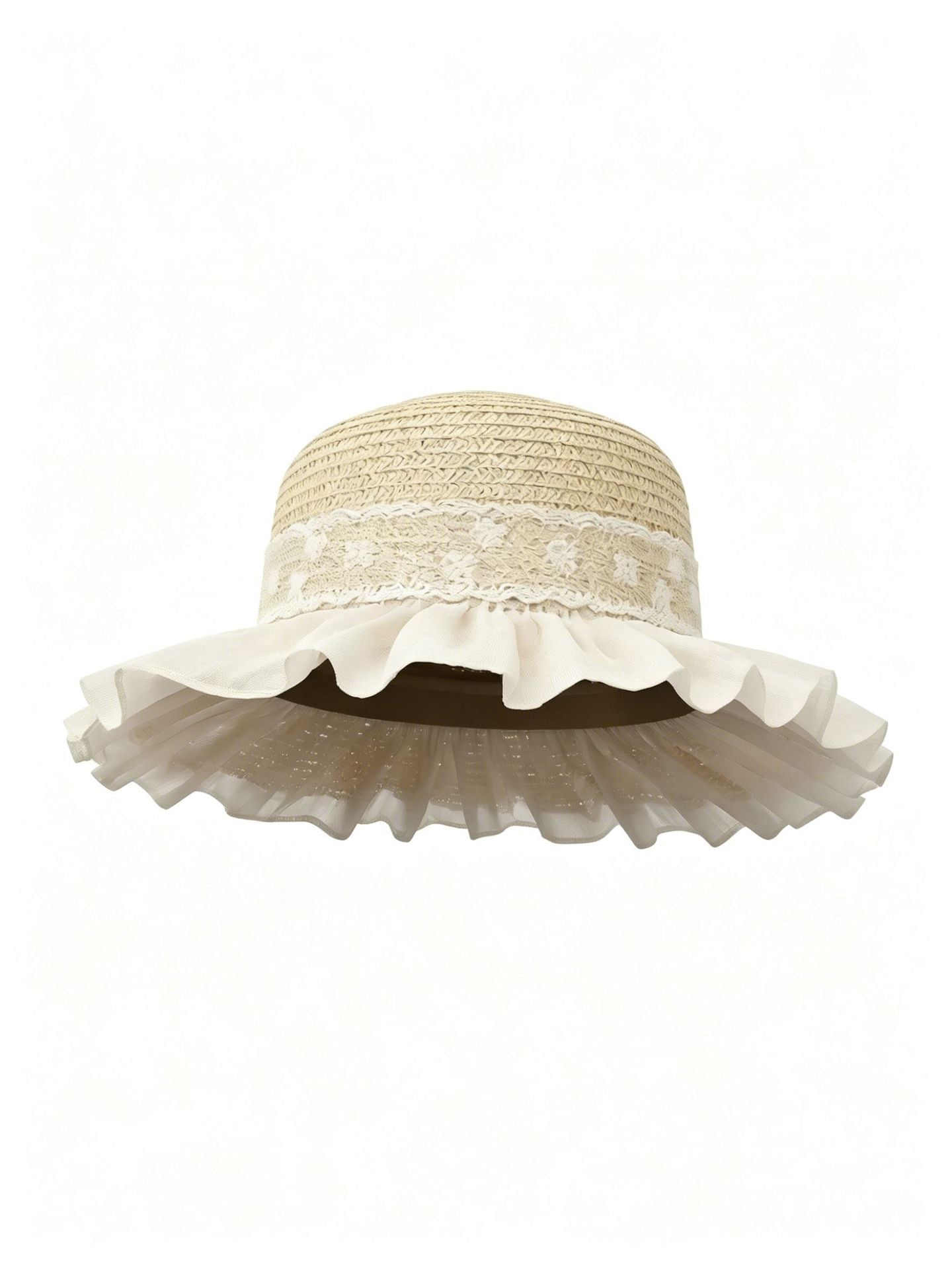 Lolita Lace Flat Top Hat for Tea Party & Costume