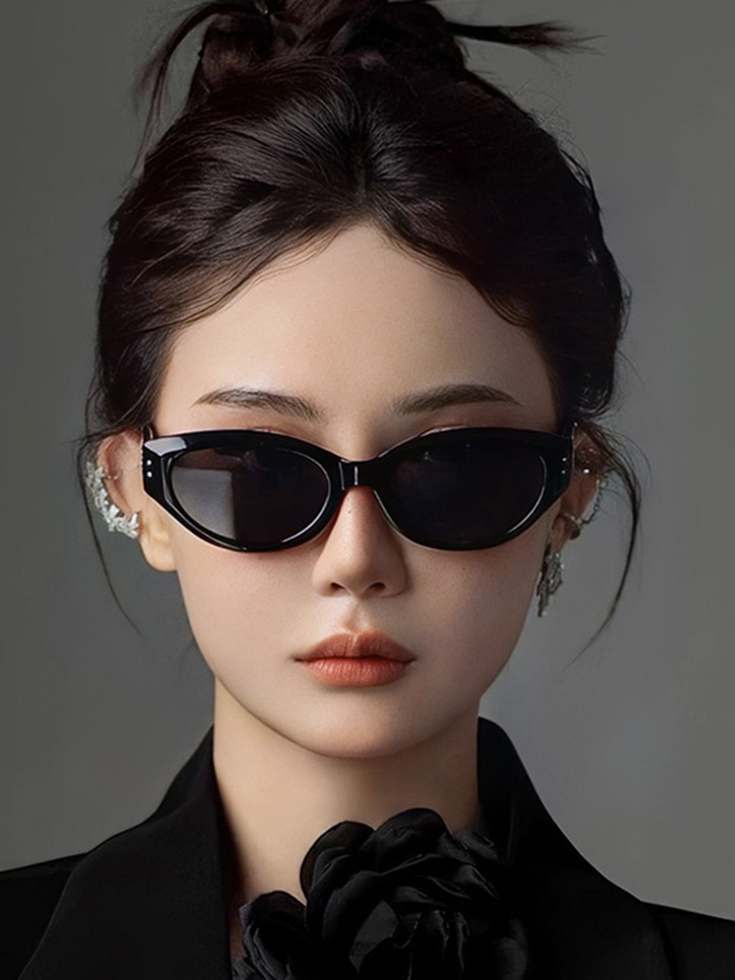 Vintage Foldable Cat Eye Sunglasses for Women & Girls