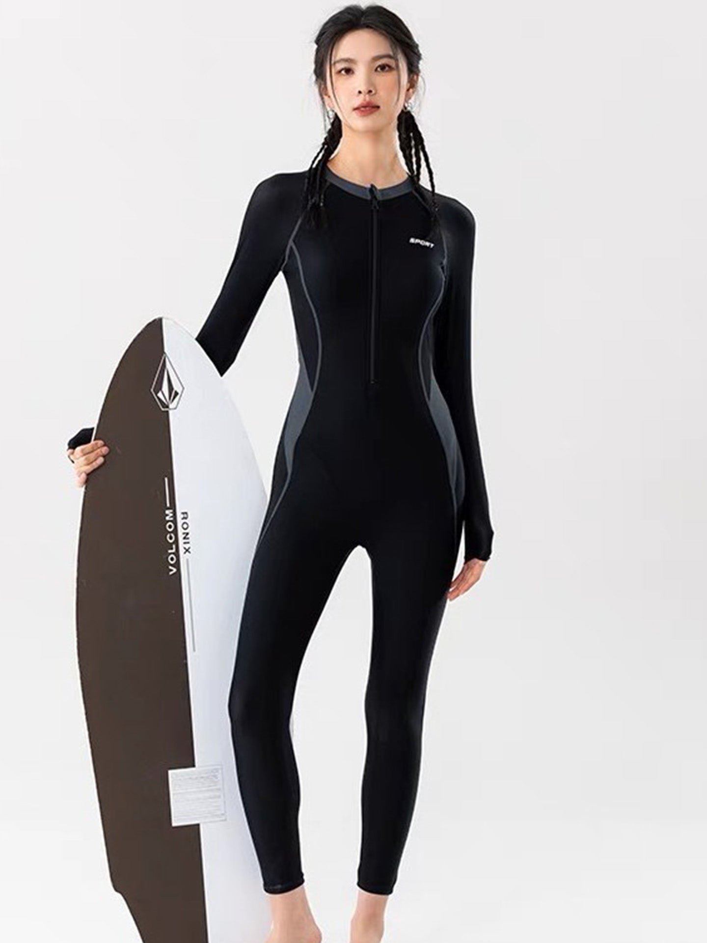 Women's Full Body Triathlon Wetsuit – Long Sleeve One-Piece Surfing Suit