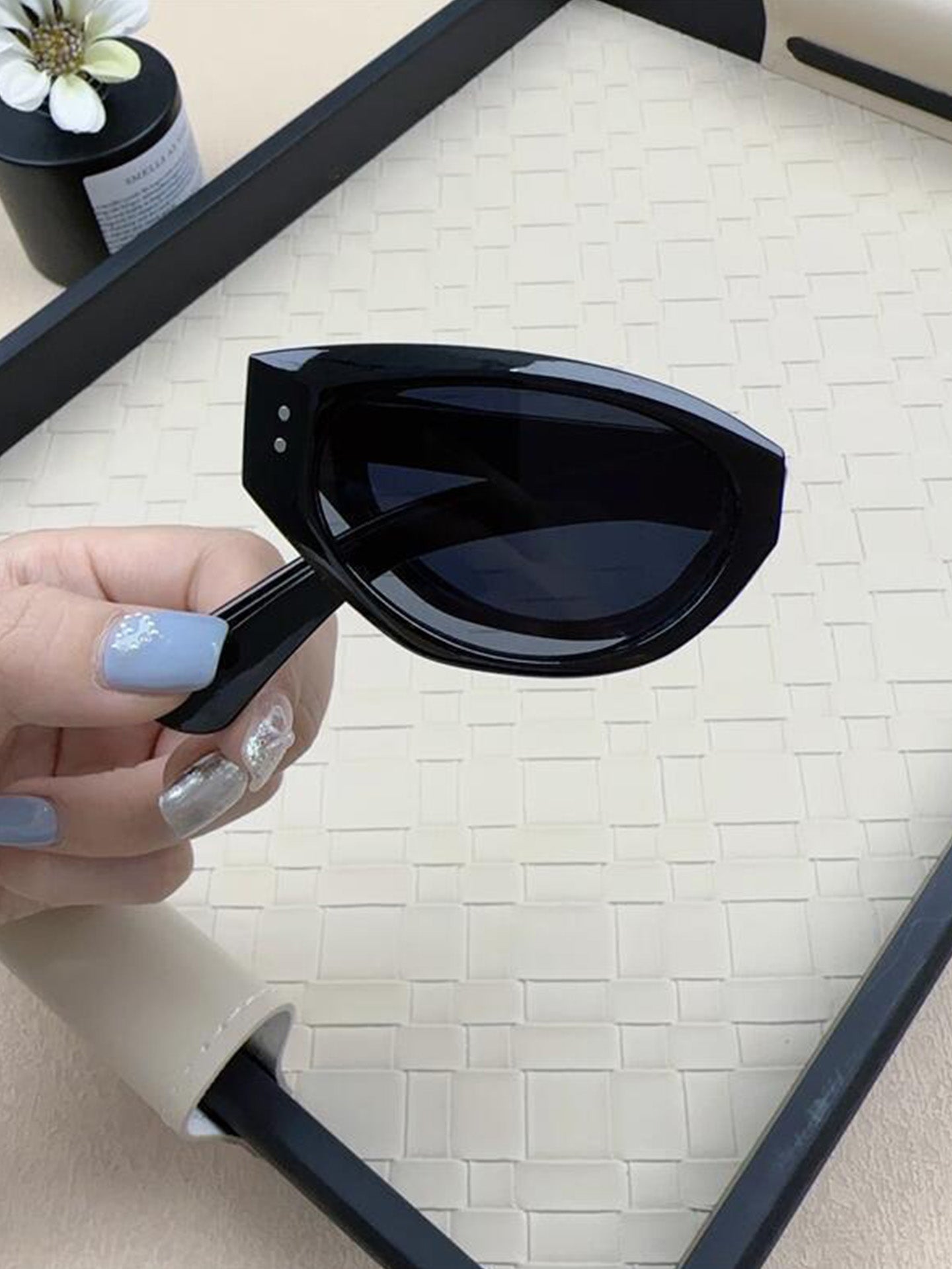 Vintage Foldable Cat Eye Sunglasses for Women & Girls