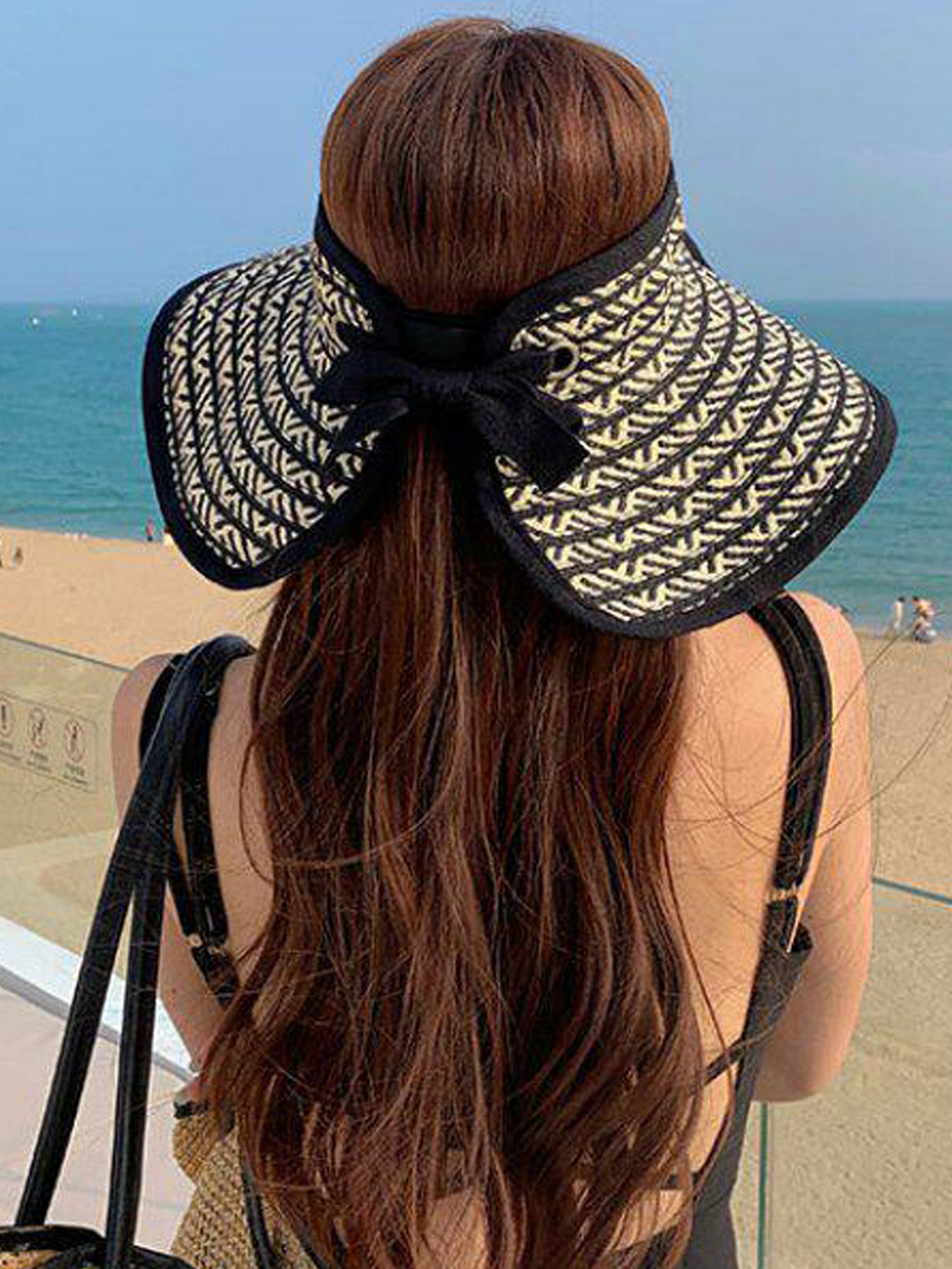 Women's Wide Brim Empty Top Sun Visor Hat