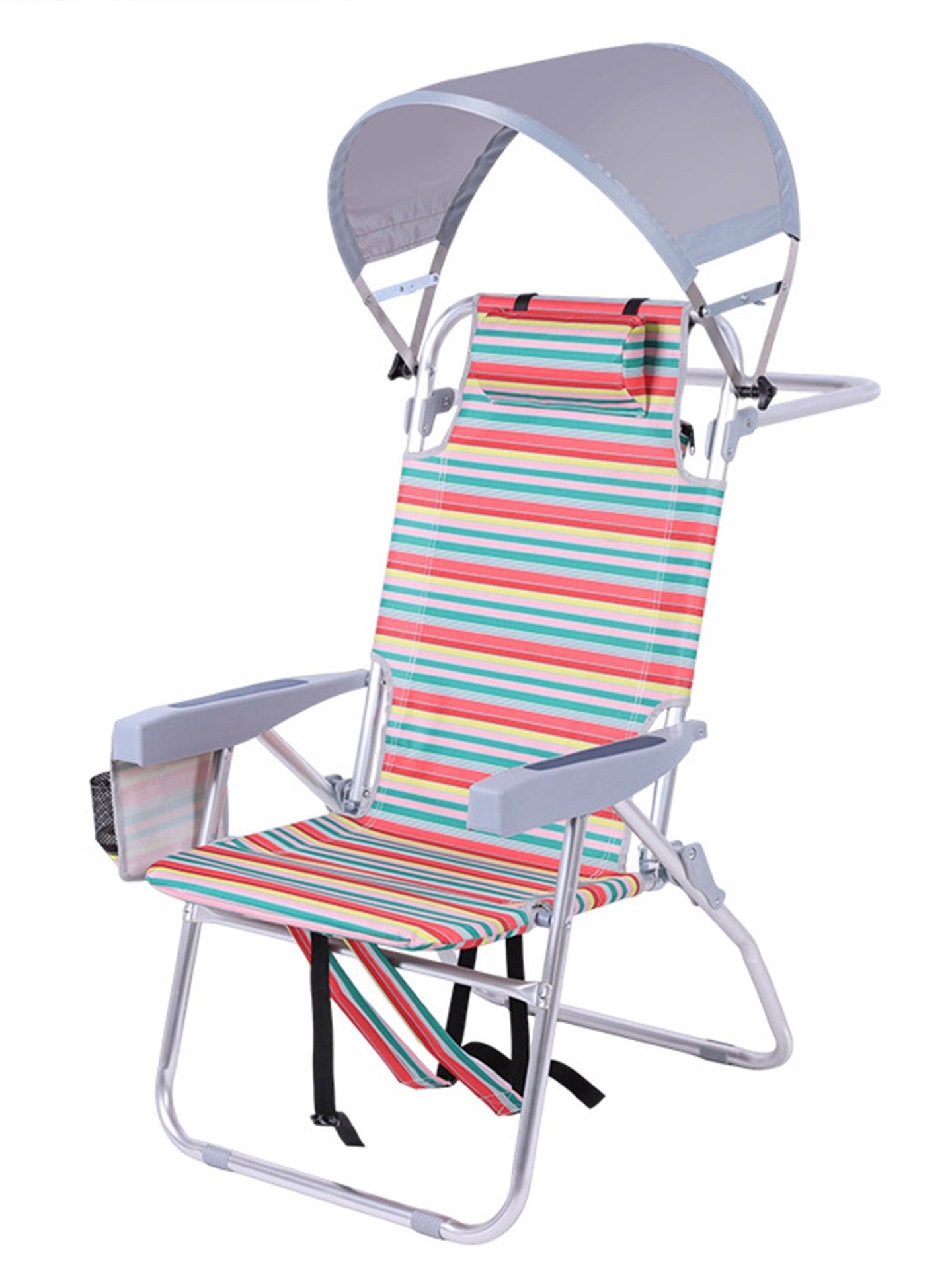 Portable Folding Camping Chair with Sun Shade