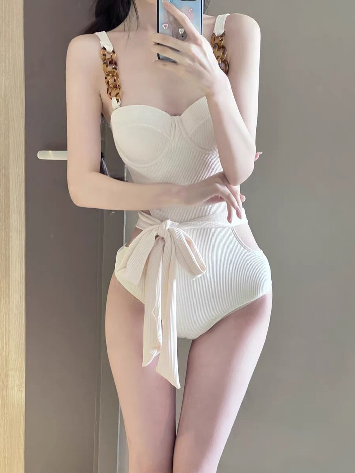 Small Bust Push Up One-Piece Swimsuit