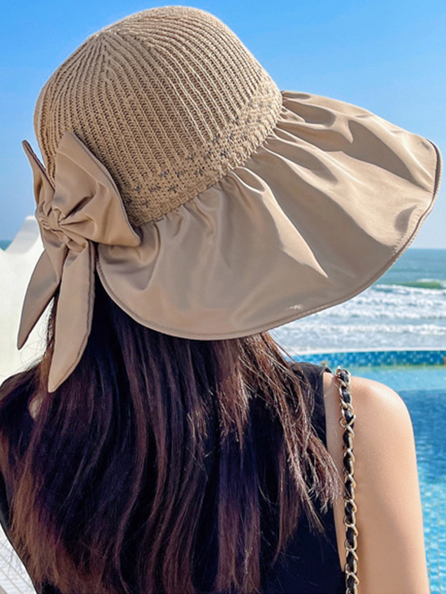 Women's UPF 50+ Sun Hat with Black Silver Coating